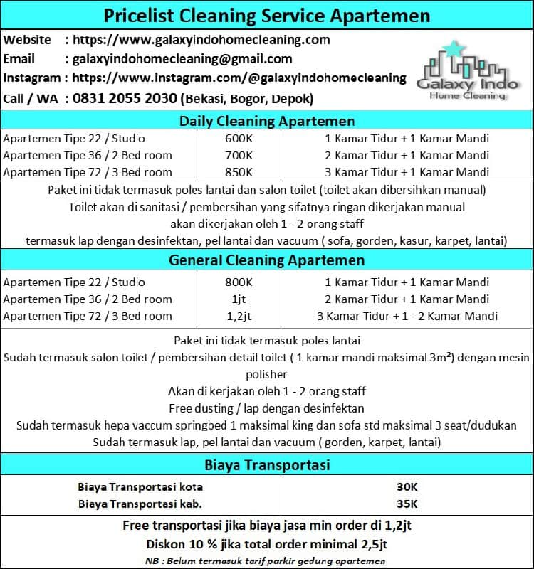 jasa bersih apartemen
