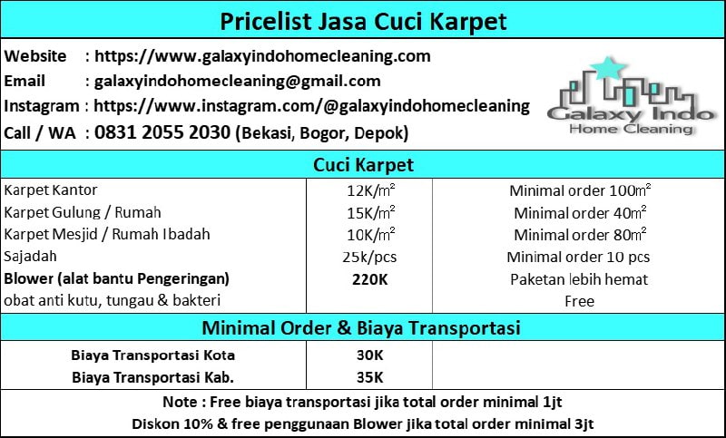 jasa cuci karpet