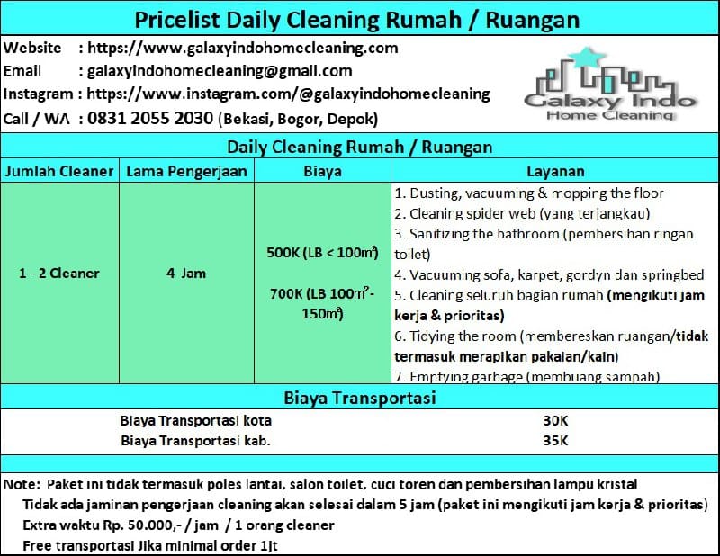 daily cleaning rumah